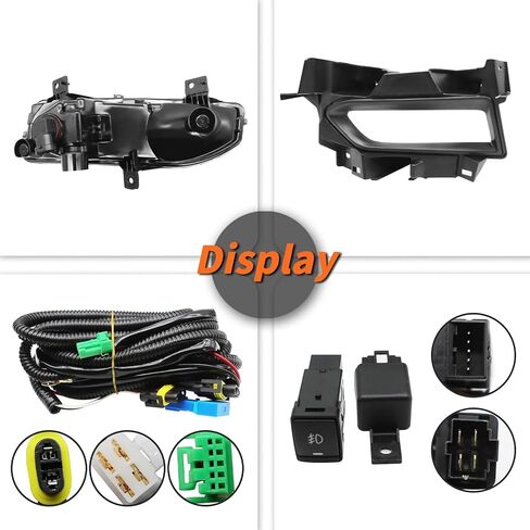Pair Front Fog Lights Assembly Compatible with Versa 2020 2021 2022 Left and Right Side Fog Lamp w/Switch Harnesses Clear Lens 622575EE5A 622565EE5A NI2592139 NI2593139 in Saudi Arabia