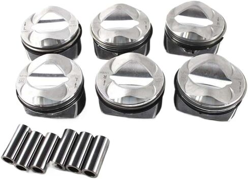 Pistons and Rings Set 06E107065CF for A6 A7 A8 2.8L FSI V6 Engines with BDX CCDA CCEA Engine Codes, 84.5mm Standard Bore Diameter, Includes Complete Set in Kuwait