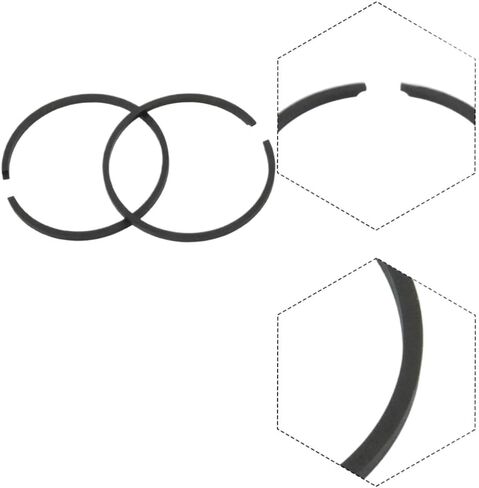 2pcs Piston Rings 34mm X 1.5mm Compatible With Automotive Motorcycle Parts FS45 FS75 FS80 FS85 BG45 BG46 BG55 BG65 BG75 BG85 in Saudi Arabia