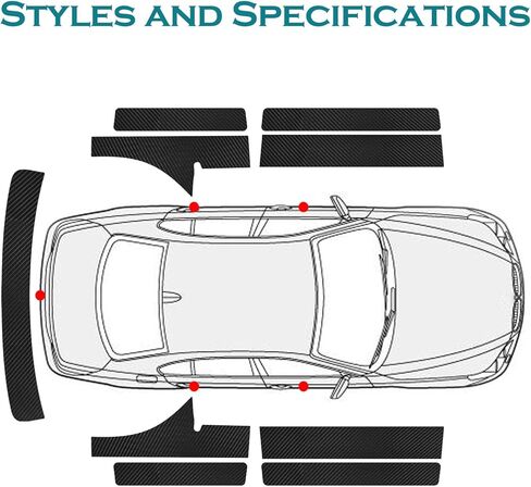 Bilisin 9PCS Car Door Sill Protector Compatible with Honda Accord 8th Gen 2008-2012,Carbon Fiber Leather Auto Trunk Door Sill Entry Guard Scratch Protector Accessories in Saudi Arabia