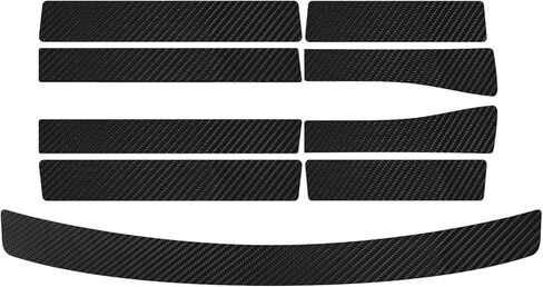 Bilisin 9PCS Car Door Sill Protector Compatible with Honda Accord 8th Gen 2008-2012,Carbon Fiber Leather Auto Trunk Door Sill Entry Guard Scratch Protector Accessories in Saudi Arabia