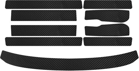 Bilisin 9PCS Car Door Sill Protector Compatible with Honda Accord 8th Gen 2008-2012,Carbon Fiber Leather Auto Trunk Door Sill Entry Guard Scratch Protector Accessories in Saudi Arabia