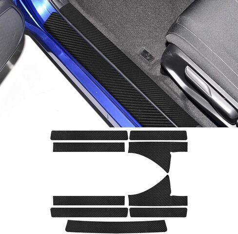 Bilisin 9PCS Car Door Sill Protector Compatible with Honda Accord 8th Gen 2008-2012,Carbon Fiber Leather Auto Trunk Door Sill Entry Guard Scratch Protector Accessories in Saudi Arabia
