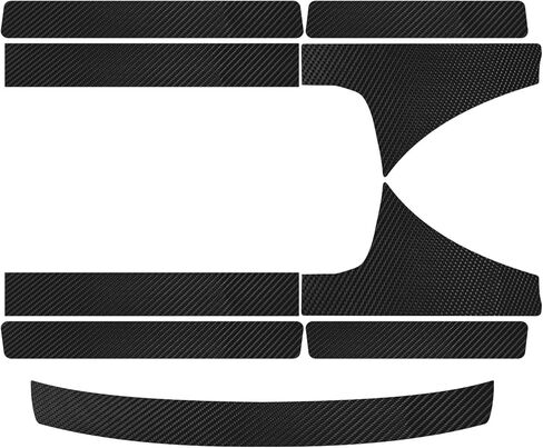 Bilisin 9PCS Car Door Sill Protector Compatible with Honda Accord 8th Gen 2008-2012,Carbon Fiber Leather Auto Trunk Door Sill Entry Guard Scratch Protector Accessories in Saudi Arabia