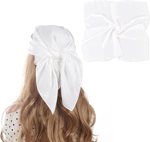 70x70cm Solid Color Scarf-Satin Silk Head Scarf for Women Men Vintage Bandanas Satin Hair Scarf Silk Wrap in Saudi Arabia