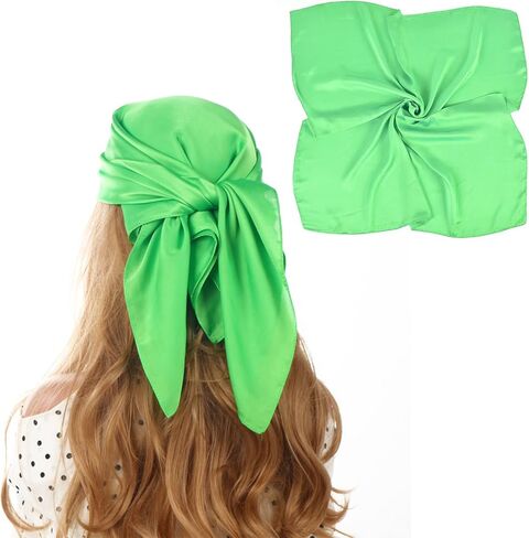 70x70cm Solid Color Scarf-Satin Silk Head Scarf for Women Men Vintage Bandanas Satin Hair Scarf Silk Wrap in Saudi Arabia