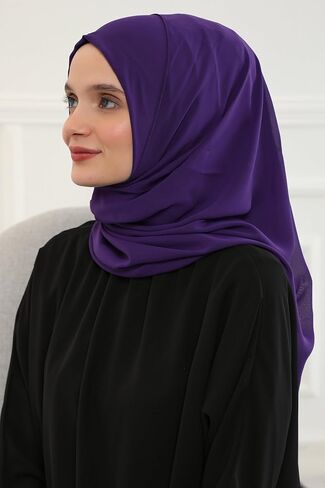 شال شيفون فوري بتصميم عائشة للنساء، عمامة متواضعة، غطاء رأس للحجاب، جاهز للارتداء، حجاب نسائي in Kuwait