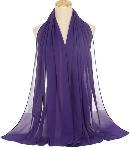 Lightweight Sheer-Chiffon-Scarf for Women Long Scarf Shawl Wrap for Dresses Wedding Party Sunscreen Accessory in Saudi Arabia