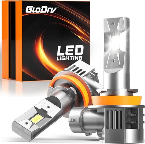 [2026 Upgraded] H 11 LED Light Bulbs for Cars, 6500K Cool White, 75,000LM, 1:1 Halogen Beam, All-in-One Mini Design, Canbus Ready, Plug and Play, IP68 Waterproof, Fog Light, Pack of 2 in Saudi Arabia