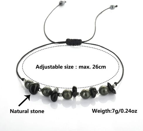 Handmade Iron Ore Beaded Bracelet for Women Natural Crystal Adjustable Stretch Wrist Jewelry Gift in Saudi Arabia