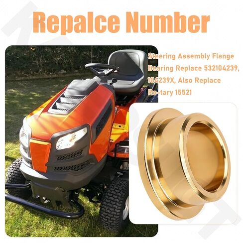 2 Pcs 532104239 Steering Assembly Flange Bearing Compatible with Husqvarna Poulan Rotary Craftsman GT200 GTH220 GTH2248 GTH2254 GTH2654, Replace 104239X in Kuwait