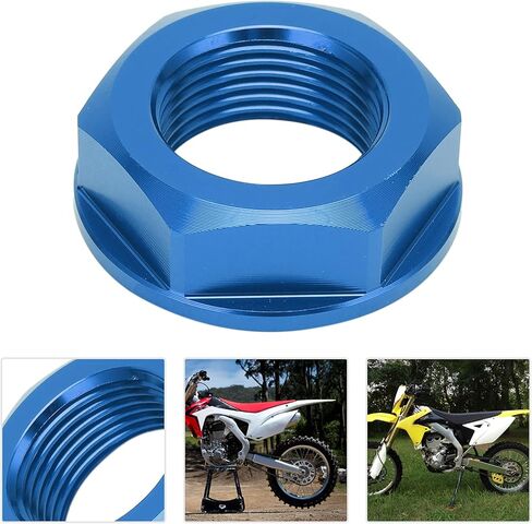 Rear Wheel Axle Nut, Fydun M22x1.5 Aluminum Wheel Axle Lock Nut Motorcycle Parts Replacement for for for (Blue) in Kuwait