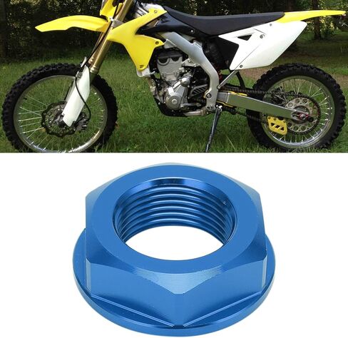 Rear Wheel Axle Nut, Fydun M22x1.5 Aluminum Wheel Axle Lock Nut Motorcycle Parts Replacement for for for (Blue) in Kuwait