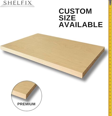 Maple Color Melamine Cabinet Replacement Shelves - 3/4'' Thick - Cabinet Shelf Custom Size Shelf - Melamine Shelves Cut to Order 34 in Saudi Arabia