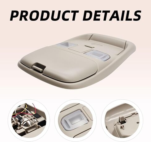 Overhead Console Assembly Compatible with R-A-M 1500 2500 1998-2001 with Dome Light & Sunglasses Storage 55350657 in Saudi Arabia