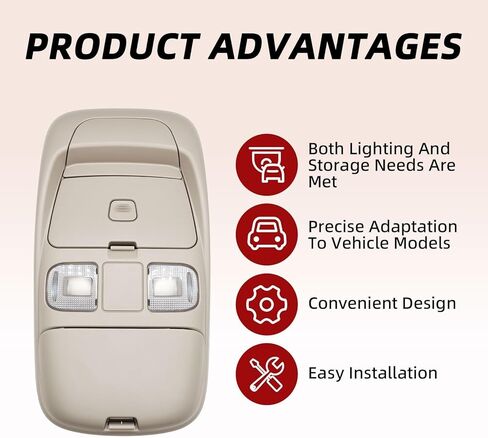 Overhead Console Assembly Compatible with R-A-M 1500 2500 1998-2001 with Dome Light & Sunglasses Storage 55350657 in Saudi Arabia