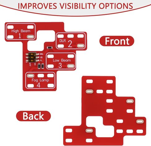 （Red）Lights Module 6 High Mod ＆ 8 high Mod, Compatible with 2003-2007 Chevy Silverado GMC Sierra 1500/2500/3500 Classic, Customizable lights mod for GM Low Beams High Beams & DRL in Saudi Arabia