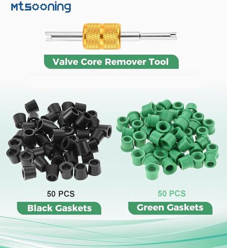 Mtsooning R134A R410A R22 R12 AC Charging Hoses and Ball Valve Set,100 PCS Gaskets with 9.8" HVAC Ball Valve Hoses 1/4" SAE Thread, for Air Conditioning Manifold Gauge 1/4" Thread Hose Set in Saudi Arabia