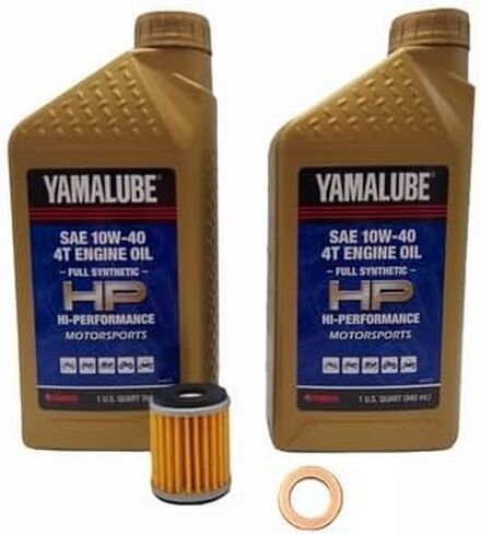 Yamaha Yamalube YZ450F (2003-2024) High Performance Synthetic Oil(2 Quarts) and Filter Change Kit, #LUB-10W40-FS-12 and #5D3-13440-09-00 in Saudi Arabia