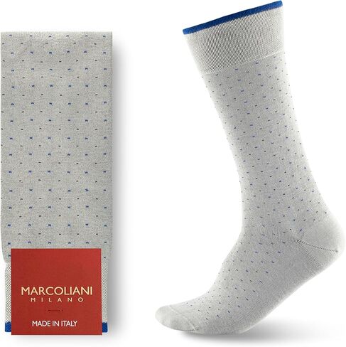 Marcoliani Milano Mens Dress Socks - Varese Pindot Elegance | Essence of Cotton in Saudi Arabia