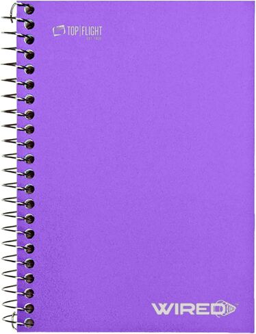دفتر ملاحظات سلكي شخصي من Top Flight، 100 ورقة، قاعدة الكلية، 7 × 5 بوصات، دفتر ملاحظات واحد، قد يختلف الغطاء (33185) in Kuwait