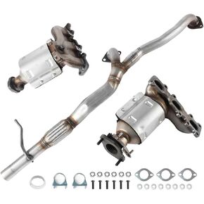 3PCS Front Catalytic Converter & Flex Pipe Exhaust Y Pipe Flex Pipe Compatible with Ford Explorer FLEX Taurus Police Interceptor 3.5L/3.7L 2013-2019, Compatible with Lincoln MKS MKZ 2013-2016 in Kuwait