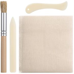 Book Binding Cloth, Book Binding Materials, Includes Archival Acid-Free Cloth, Bone Folder Tools, Glue Brush, Bookbinding Kit for Repairing Old Books, Documents, and Magazines in Kuwait