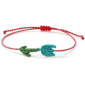 Two-color Tulip Flower Drawstring Bracelet for Women,Dainty Cute Summer Beach Charm Jewelry Gifts in Kuwait