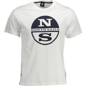 NORTH SAILS Men's t-Shirt Short Sleeve Cotton Crew Neck t-Shirt Article 692792 S/S T Shirt W/Graphic, 0101 White/Bianco, Medium in Saudi Arabia