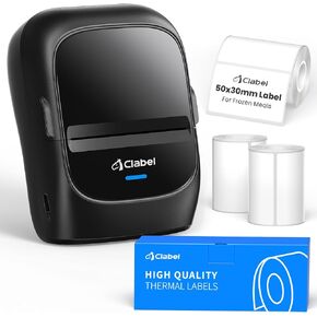 CLABEL 221B Label Printer for Small Business, for Frozen Food and Retail, with 3 Rolls Low Temperature Thermal Labels (1.97x1.18 Inch), Water and Oil Resistant, Freezer Adhesive Down to -30°C in Kuwait