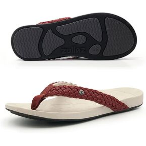 شبشب فليب فلوب لتقويم العظام من ميلا للنساء، صنادل أنيقة ومريحة لتقويم العظام مع دعم قوس ميكانيكي حيوي - حزام من الجلد الصناعي المضفر in Kuwait