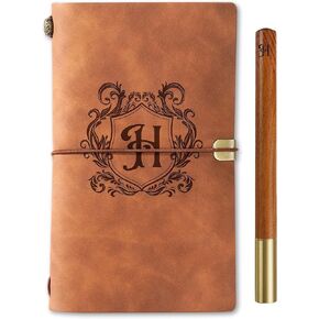 InnoBeta Personalized Gifts for Men, Women, Journal Notebook for Christmas, Birthday, Refillable Sketchbook, Travel Diary, Lined Planner, 7x5 Inches, Brown, H in Kuwait