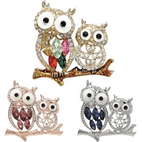 3PCS Owls Brooches and Pins for Women Vintage Animal Jewelry Set for Clothes, Dresses, Bags & Scarves in Saudi Arabia