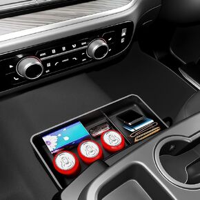 صينية تنظيم معلقة لوحدة التحكم المركزية لملحقات Chevy Silverado/Sierra 1500(2019-2026) وSilverado/Sierra 2500HD 3500HD(2020-2026) (مقعد قابل للطي منفصل فقط) أسود in Kuwait