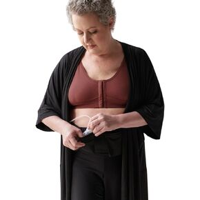 AnaOno Post Surgery Robe with Drain Management Belt – Soft Modal Recovery Robe – Lightweight Adjustable in Kuwait