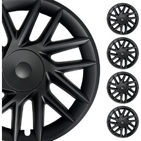 for Tesla Model Y (2020-2024) 20 Inch Wheel Cover Rim Protector Hubcaps 4PCS Wheels Rim Cover Tire Matte Black ABS Model Y Accessories (Cyclone, 20 INCH) in Kuwait