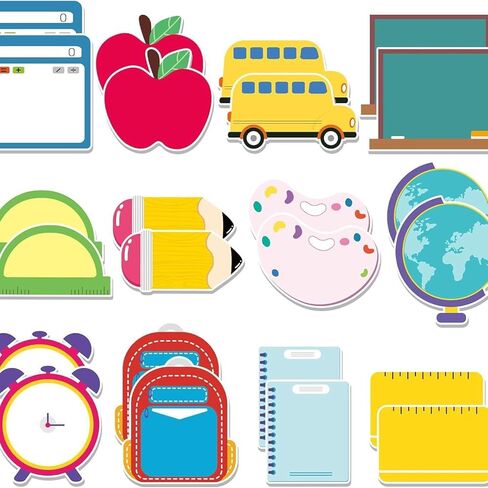 360 Sheets Back to School Sticky Notes Set for Kids & Teens - Pencil, Ruler, Blackboard Shapes - Self-Adhesive Memo Pads for School, Classroom, Office & Home - Daily Reminders & Notepads in Saudi Arabia