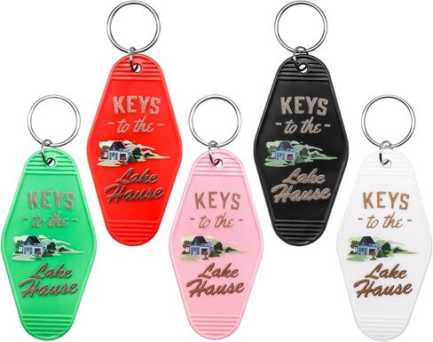 5 عبوات مفاتيح لسلسلة مفاتيح منزل البحيرة، ملحقات سلسلة مفاتيح مضحكة لبيت البحيرة، سلاسل مفاتيح عتيقة لمنزل البحيرة، والموتيل، ومحبي التخييم والمركبات الترفيهية، وهدايا منزلية جديدة in Kuwait