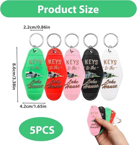 5 عبوات مفاتيح لسلسلة مفاتيح منزل البحيرة، ملحقات سلسلة مفاتيح مضحكة لبيت البحيرة، سلاسل مفاتيح عتيقة لمنزل البحيرة، والموتيل، ومحبي التخييم والمركبات الترفيهية، وهدايا منزلية جديدة in Kuwait