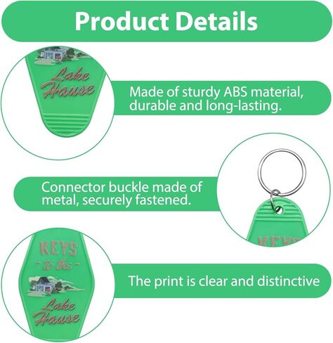 5 عبوات مفاتيح لسلسلة مفاتيح منزل البحيرة، ملحقات سلسلة مفاتيح مضحكة لبيت البحيرة، سلاسل مفاتيح عتيقة لمنزل البحيرة، والموتيل، ومحبي التخييم والمركبات الترفيهية، وهدايا منزلية جديدة in Kuwait
