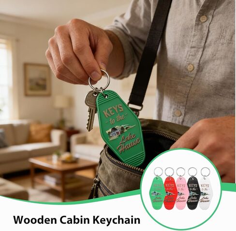 5 عبوات مفاتيح لسلسلة مفاتيح منزل البحيرة، ملحقات سلسلة مفاتيح مضحكة لبيت البحيرة، سلاسل مفاتيح عتيقة لمنزل البحيرة، والموتيل، ومحبي التخييم والمركبات الترفيهية، وهدايا منزلية جديدة in Kuwait