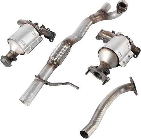 3PCS Front Catalytic Converter & Flex Pipe Exhaust Y Pipe Flex Pipe Compatible with Ford Explorer FLEX Taurus Police Interceptor 3.5L/3.7L 2013-2019, Compatible with Lincoln MKS MKZ 2013-2016 in Kuwait