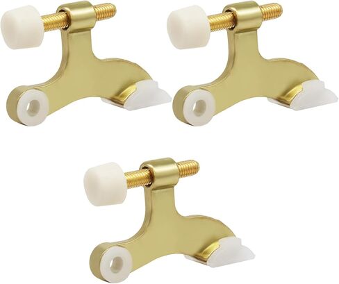 Litoexpe 3 Pack Gold Hinge Pin Door Stopper with Rubber Bumper Tips, Adjustable Heavy Duty Hinge Pin Door Stop in Saudi Arabia