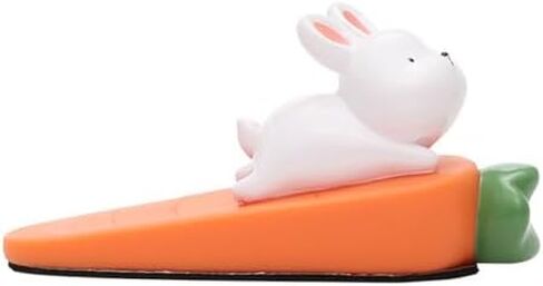 Door Stopper - Animal Shape Door Stops Decorative Funny Doorstop Cute Doors Stop Wedge Portable for Home & Office Interior(Orange-Bunny) in Saudi Arabia