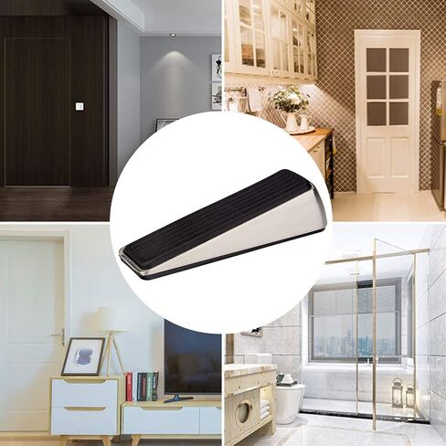 Rubber Door Stops, Heavy Duty Door Stop Wedge with Storage Holder, Anti-Scratch/Rust Wedge Stopper for Bottom of Doors, Floor-Protectivefor Home Office School (Gold) in Kuwait