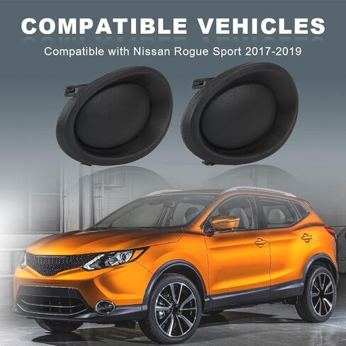 أغطية مصابيح الضباب الأمامية JDMON متوافقة مع Nissan Rogue Sport 2017-2019 استبدال NI1038155 NI1039155 622576MA5A 62256-6MA5A مصباح رياضي أمامي يسار ويمين (قطعتان) in Saudi Arabia