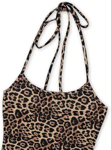 Womon's Cheetah Print Animal Print Dress Long Tight Summer Bodycon Leopard Sleeveless Maxi Dress in Kuwait