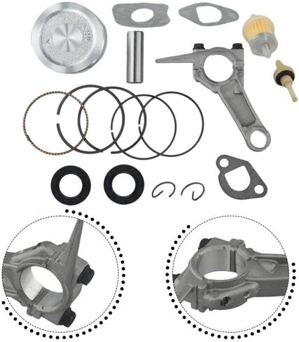 Complete Connecting Rod Piston Ring Gasket Set 5 5HP 6 5HP Compatible With Automotive Motorcycle Parts GX200 168F in Saudi Arabia
