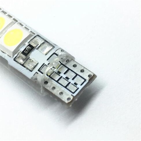 100PCS T10 194 2825 W5W LED 6 SMD Silica Gel Waterproof Light motorcycle Auto Parking Bulb Silicone Shell Car Reading Dome lamp(Red) in Saudi Arabia