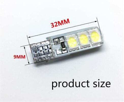 100PCS T10 194 2825 W5W LED 6 SMD Silica Gel Waterproof Light motorcycle Auto Parking Bulb Silicone Shell Car Reading Dome lamp(Red) in Saudi Arabia